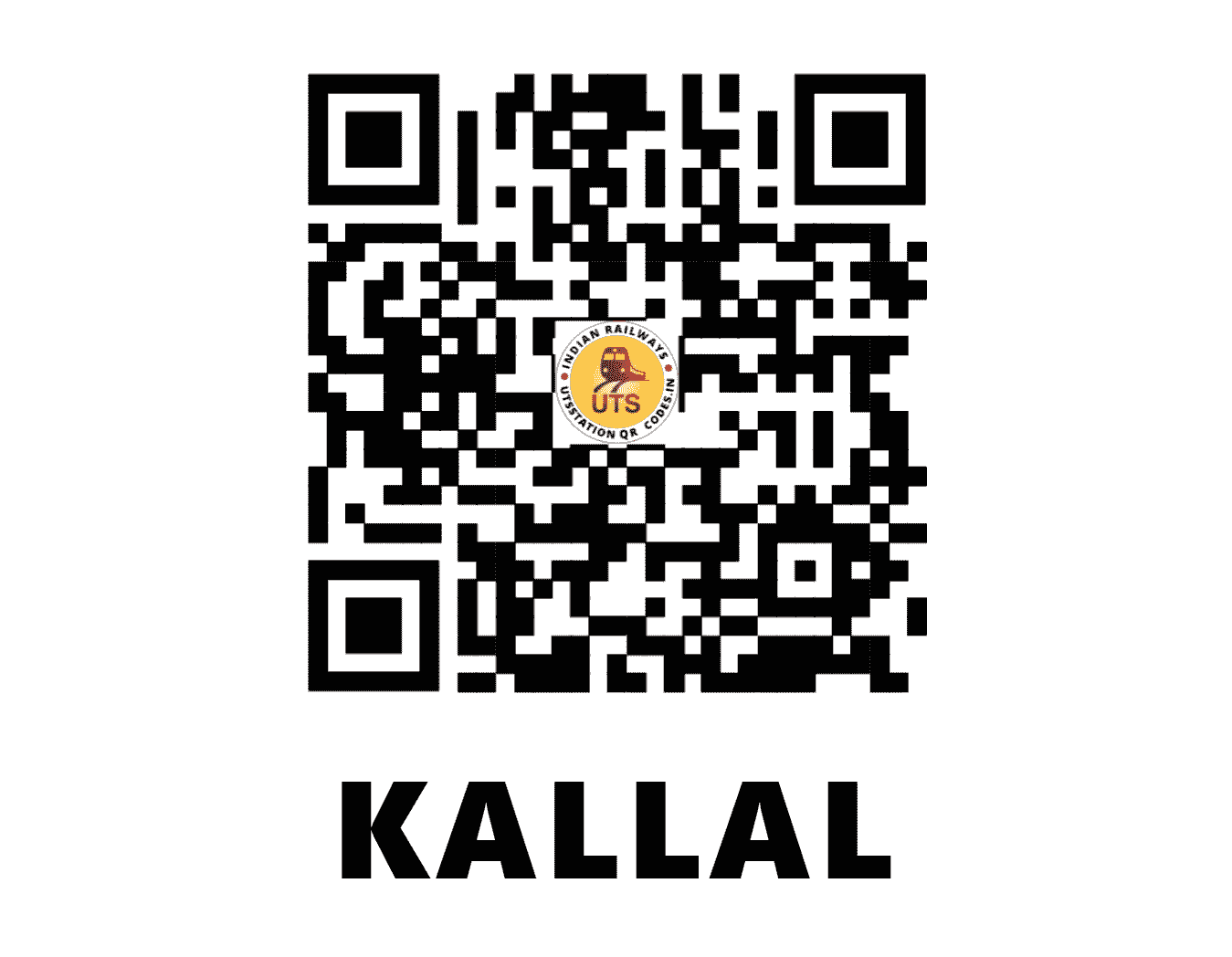 UTS QR Code for KALLAL - KAL (SR - TAMIL NADU)